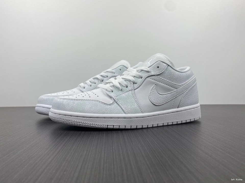 White Tumbled - 553558-130 1 Low Jordan Triple Leather 0321